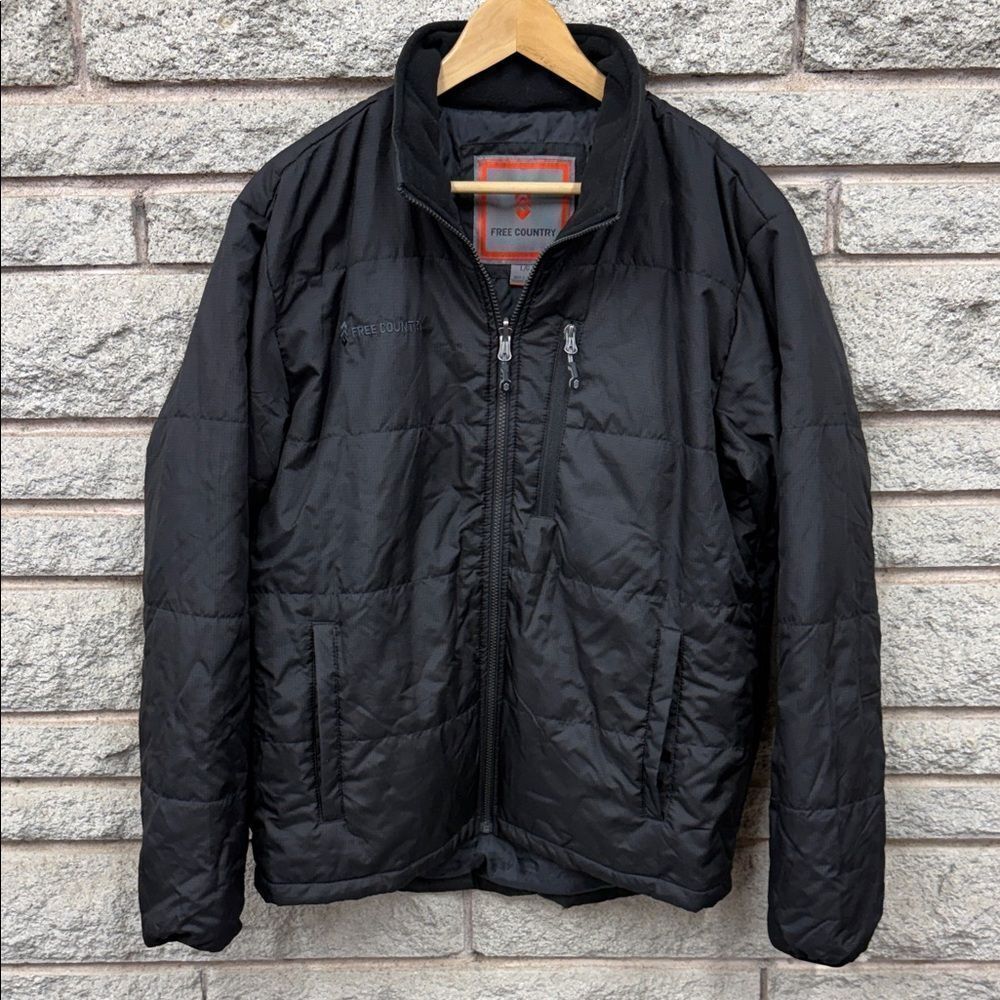 Free Country Men's Quilted Black Puffer Jacket